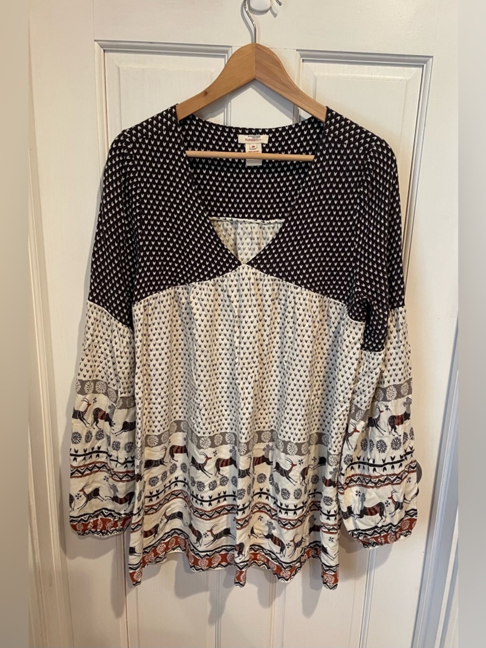 Sundance Antelope Island Boho Peasant Flowy Tunic M